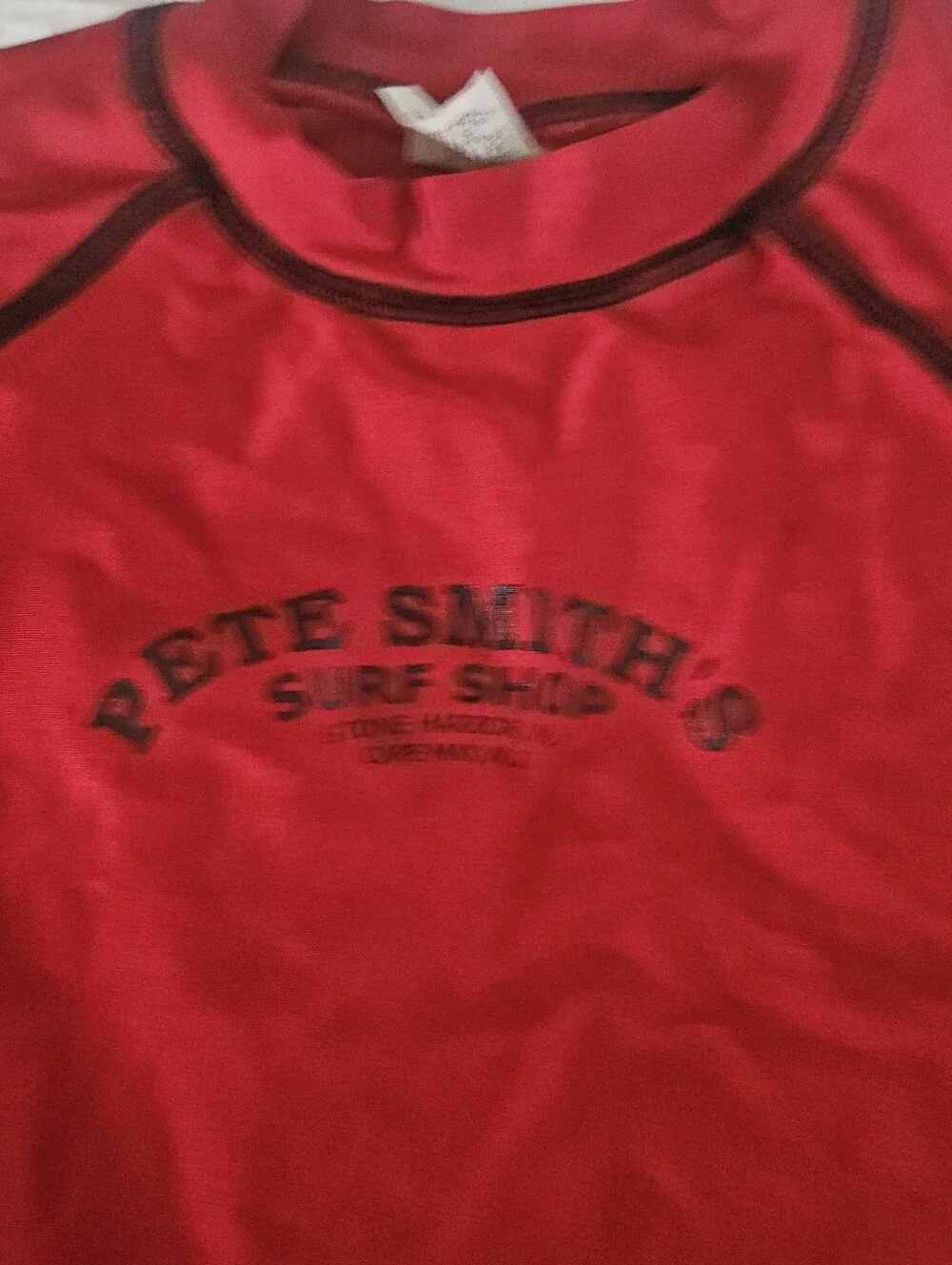 Quiksilver And Pete Smith 9Black and Red Boys Rash Guard Swim Tops